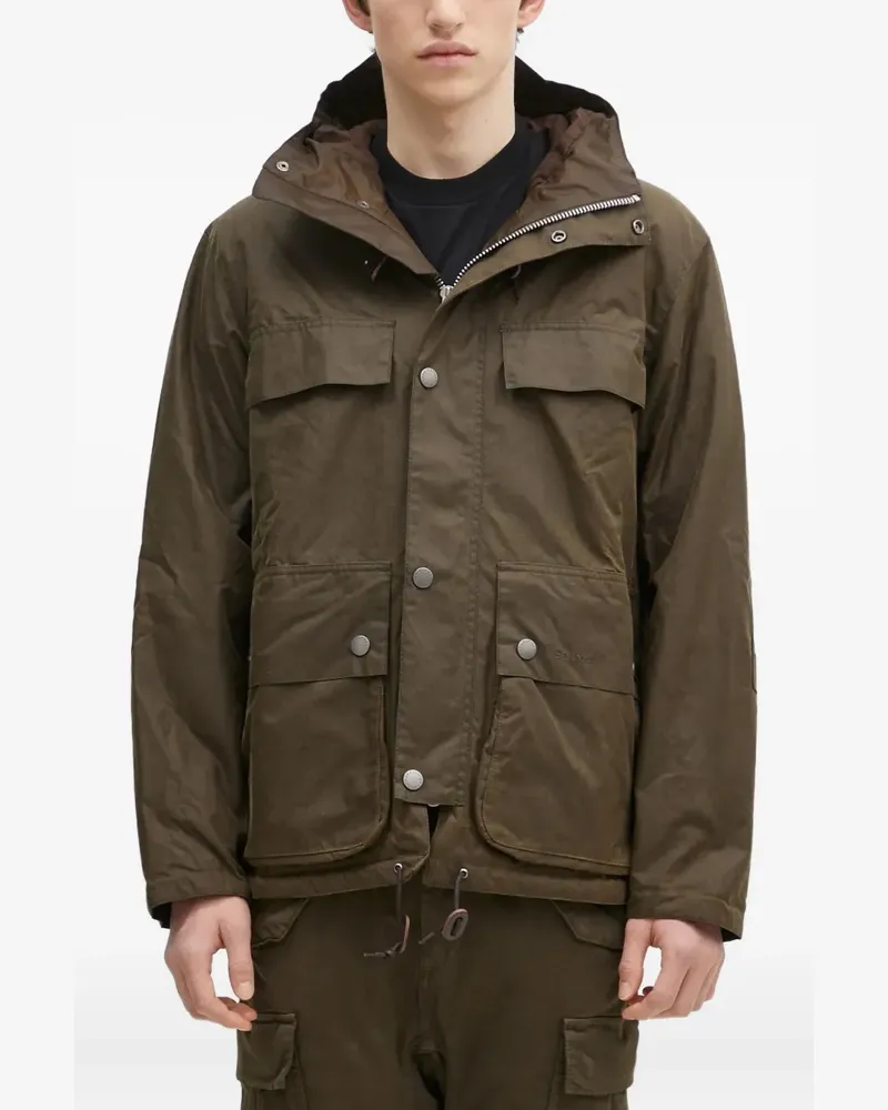 Barbour Kapuzenjacke mit Taschen - Braun Braun