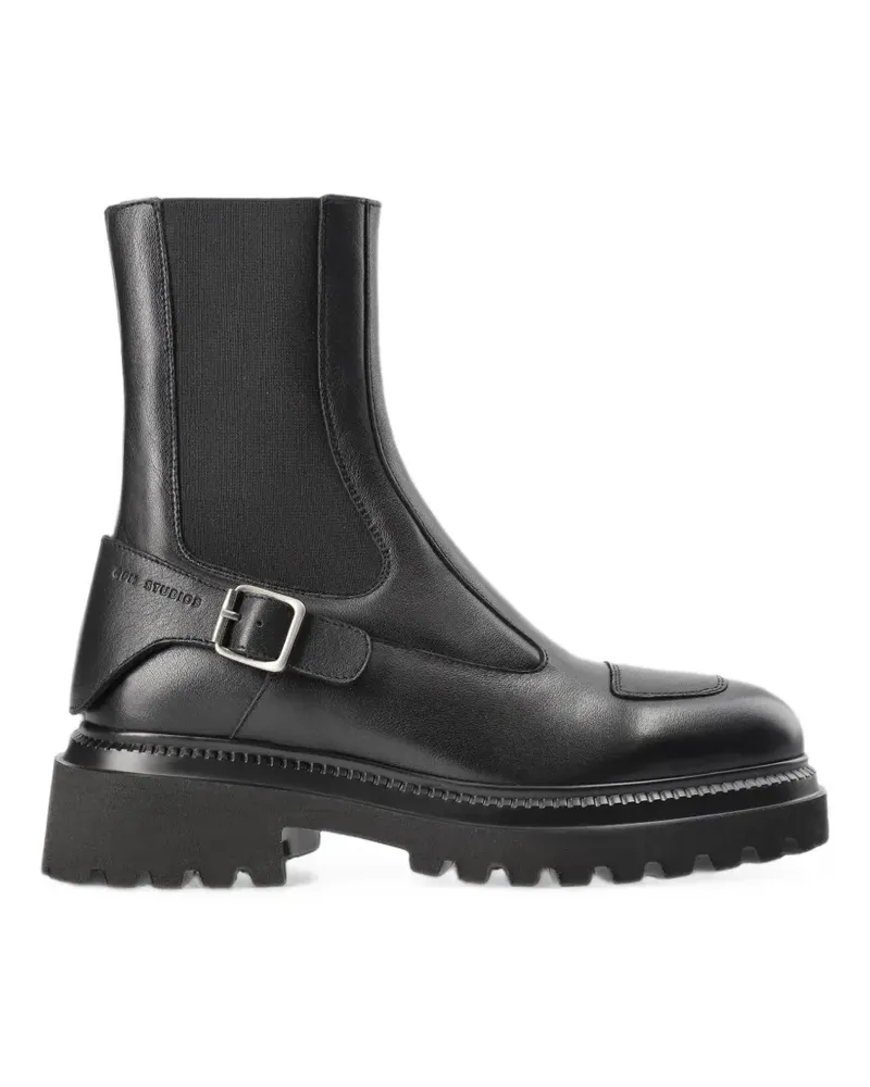 Copenhagen buckle-detail leather ankle boots - Schwarz Schwarz