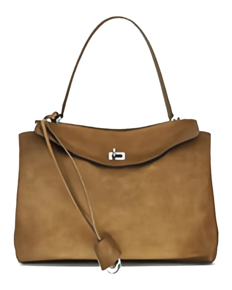 Balenciaga medium Rodeo suede tote bag - Braun Braun