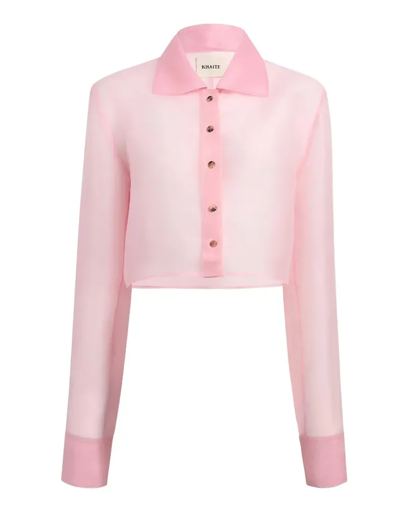 KHAITE Jasen Cropped-Hemd - Rosa Rosa