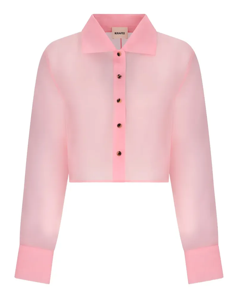 KHAITE Jasen Cropped-Hemd - Rosa Rosa