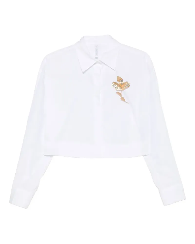 IMPERIAL cropped long-sleeve shirt - Weiß Weiß