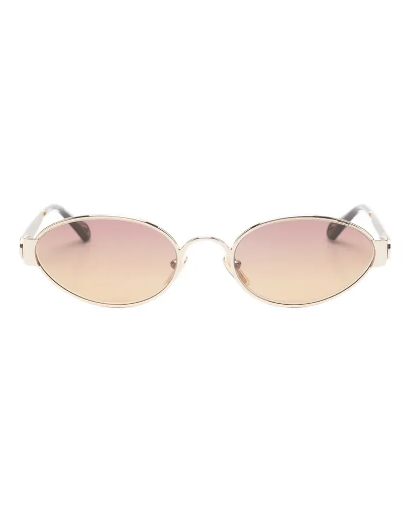 Chloé Golden Sonnenbrille mit ovalem Gestell Gold