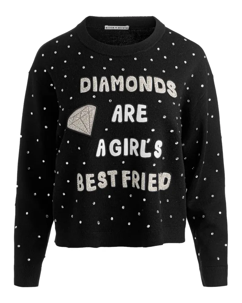 Alice + Olivia Perry Pullover mit Kristallen - Schwarz Schwarz