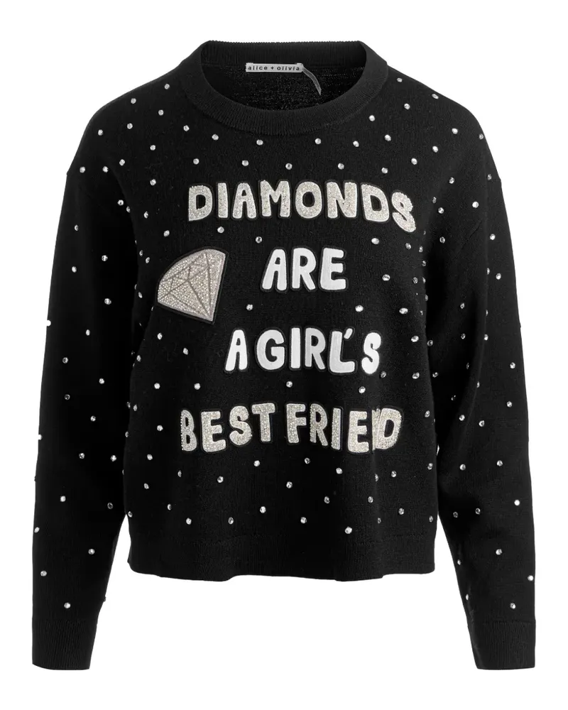 Alice + Olivia Perry crystal-embellished sweater - Schwarz Schwarz