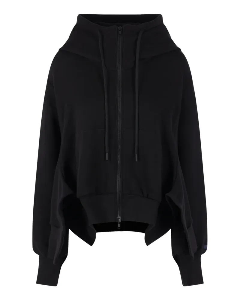 Yohji Yamamoto asymmetric hoodie - Schwarz Schwarz