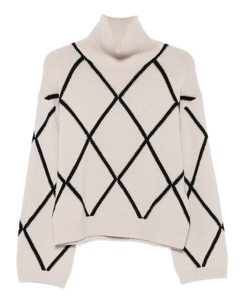 ALLUDE Pullover mit Argyle-Muster - Nude Nude