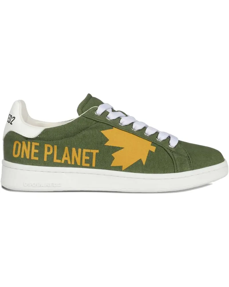Dsquared2 Boxer Sneakers mit Blatt-Print - Grün Grün