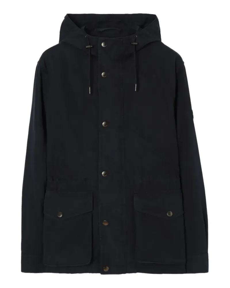 Burberry gabardine Euston hooded jacket with warmer - Blau Blau