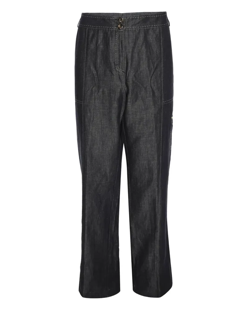 Elena Mirò Jeans mit Knopfverschluss - Blau Blau