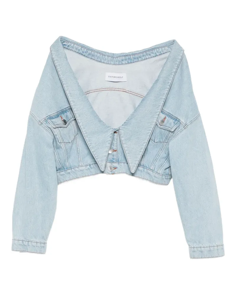 Viktor & Rolf Jeansjacke mit Kragen - Blau Blau