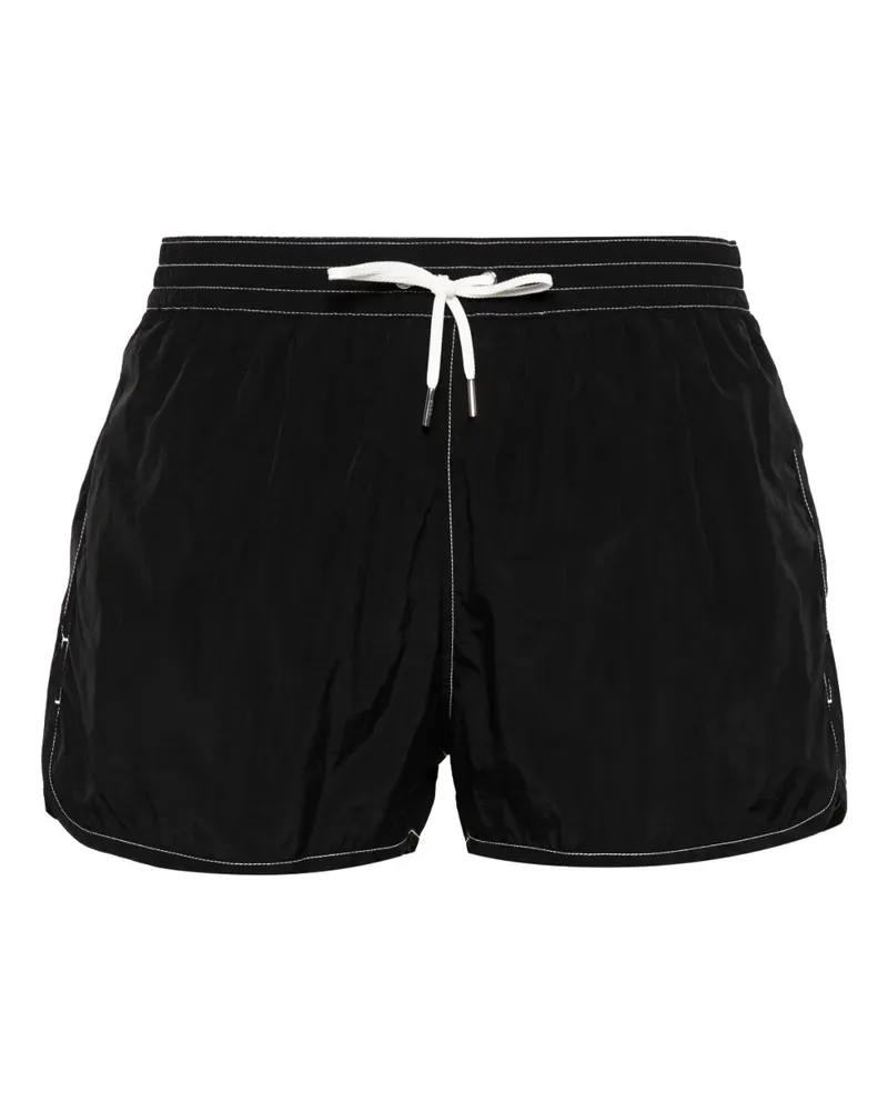CDLP Badeshorts mit Kontrastnähten - Schwarz Schwarz