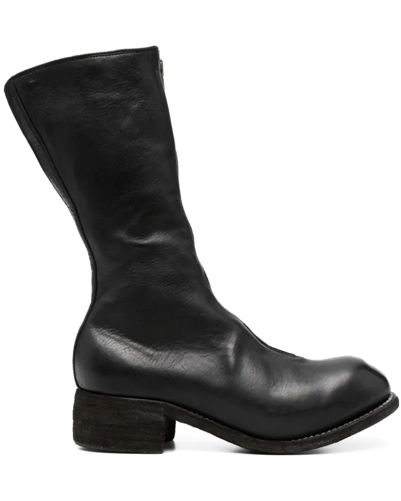 GUIDI Kniehohe Stiefel Schwarz