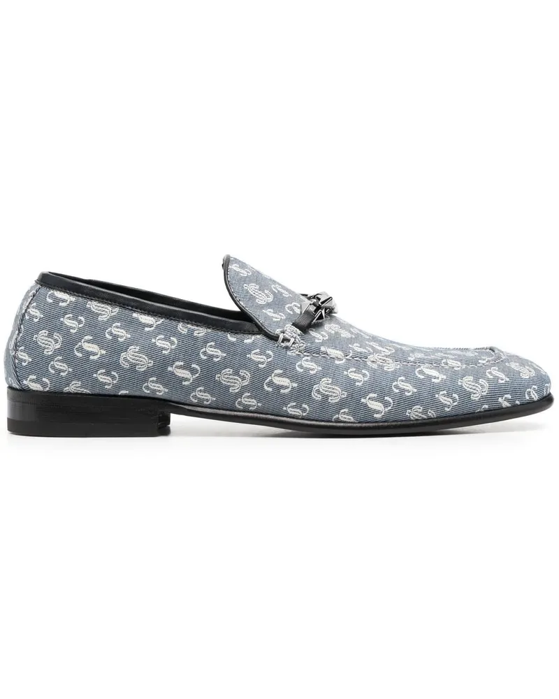 Jimmy Choo Loafer mit Jacquardmuster Blau