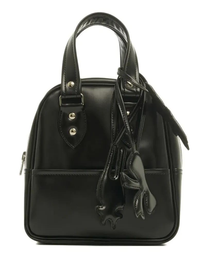 Comme des Garçons Schultertasche mit Blumenhenkel - Schwarz Schwarz