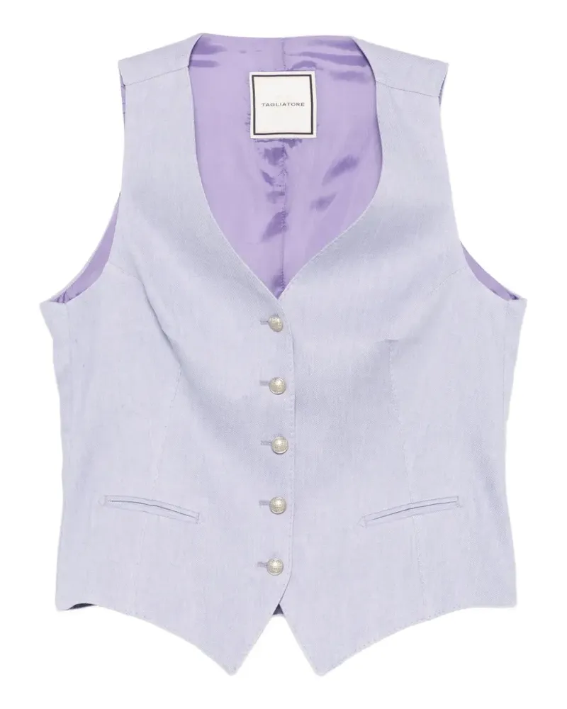 Tagliatore button-up waistcoat - Violett Violett