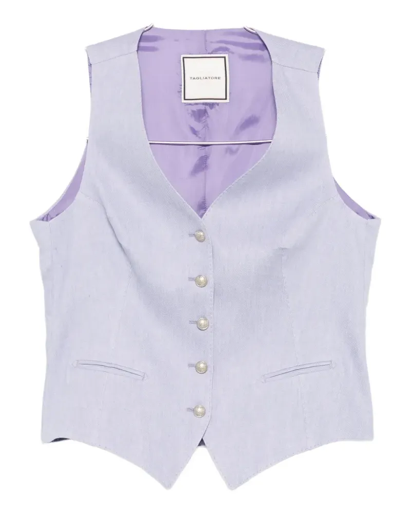 Tagliatore button-up waistcoat - Violett Violett