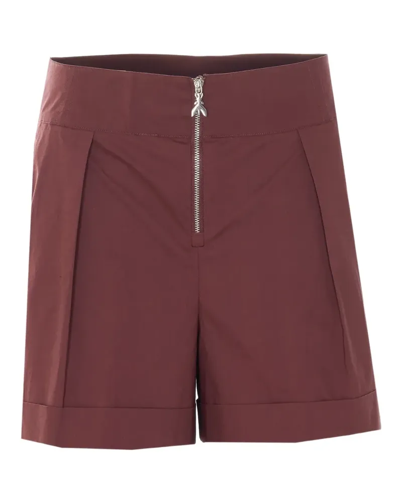 Patrizia Pepe pleated cotton shorts - Braun Braun