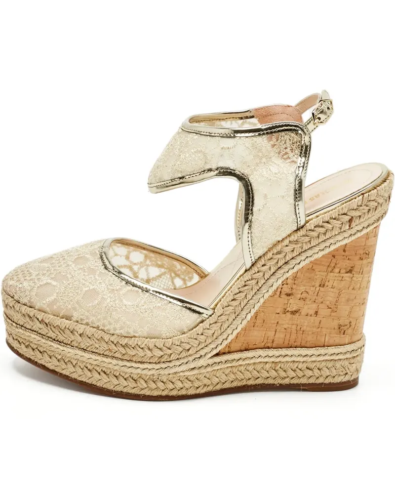 Nicholas Kirkwood Wedge-Espadrilles aus Spitze - Nude Nude