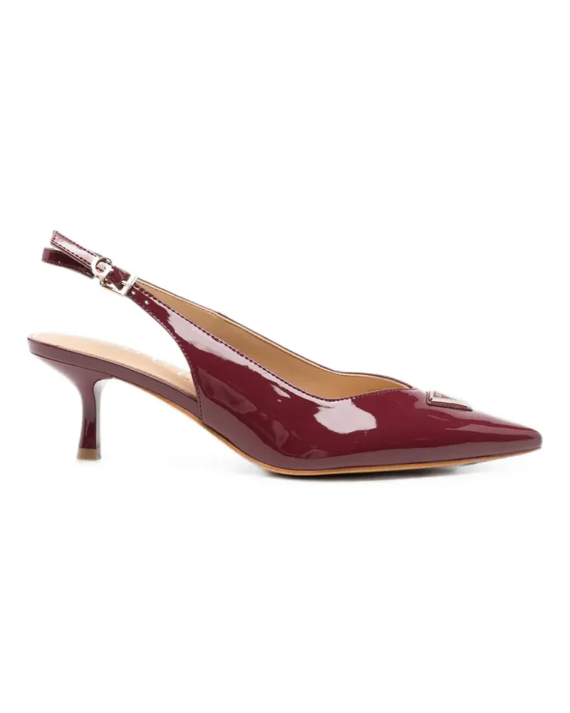 Guess logo-plaque slingback pumps - Rot Rot