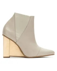 Sarah Chofakian Stiefel mit Wedge-Absatz Nude