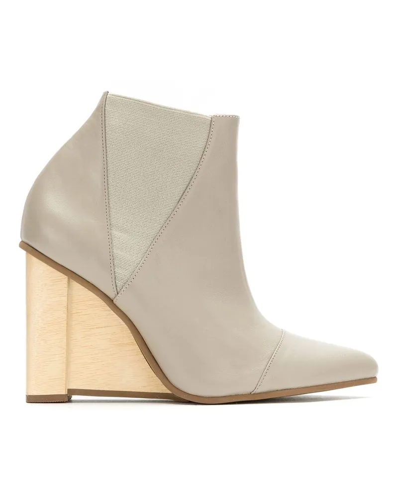 Sarah Chofakian Stiefel mit Wedge-Absatz - Nude Nude