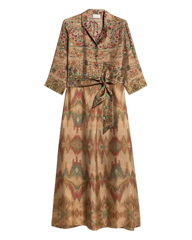 Pierre-Louis Mascia Maxikleid mit Print - Nude Nude