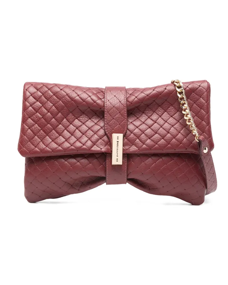 MARC ELLIS logo-plaque clutch bag - Rot Rot