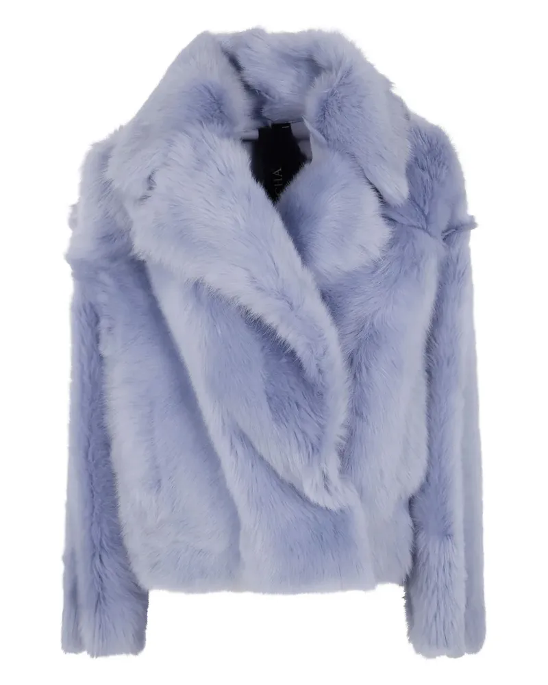 BLANCHA Daunenjacke mit drapiertem Kragen - Blau Blau
