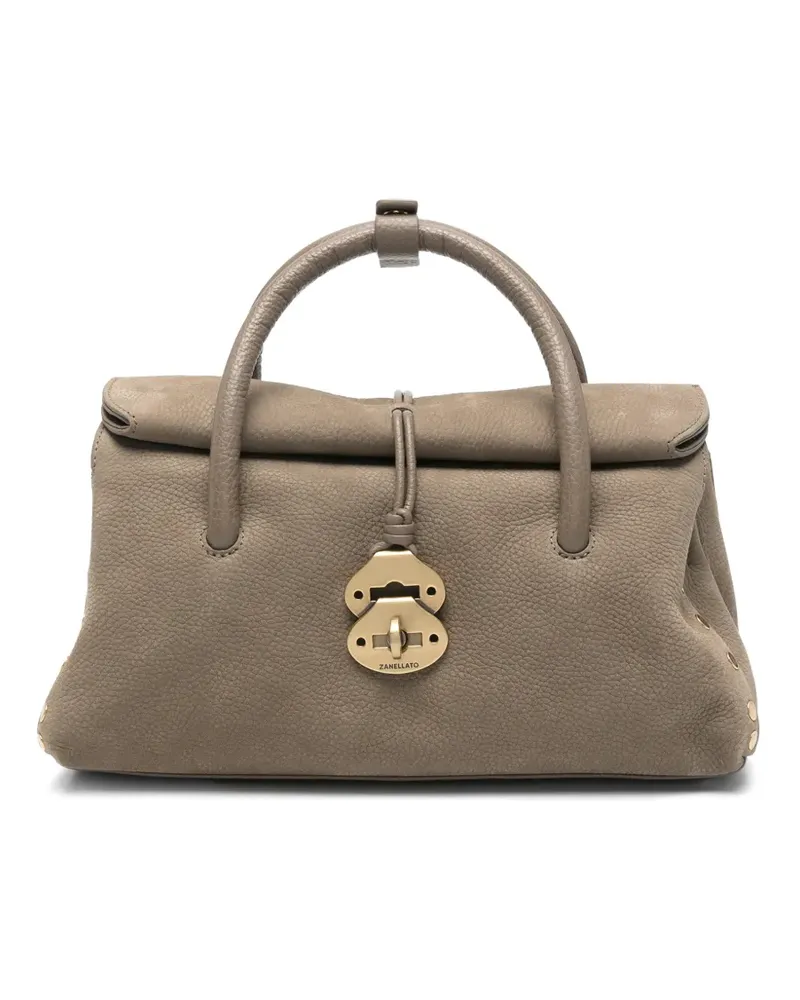 Zanellato Kleine Handtasche mit Drehverschluss - Grau Grau