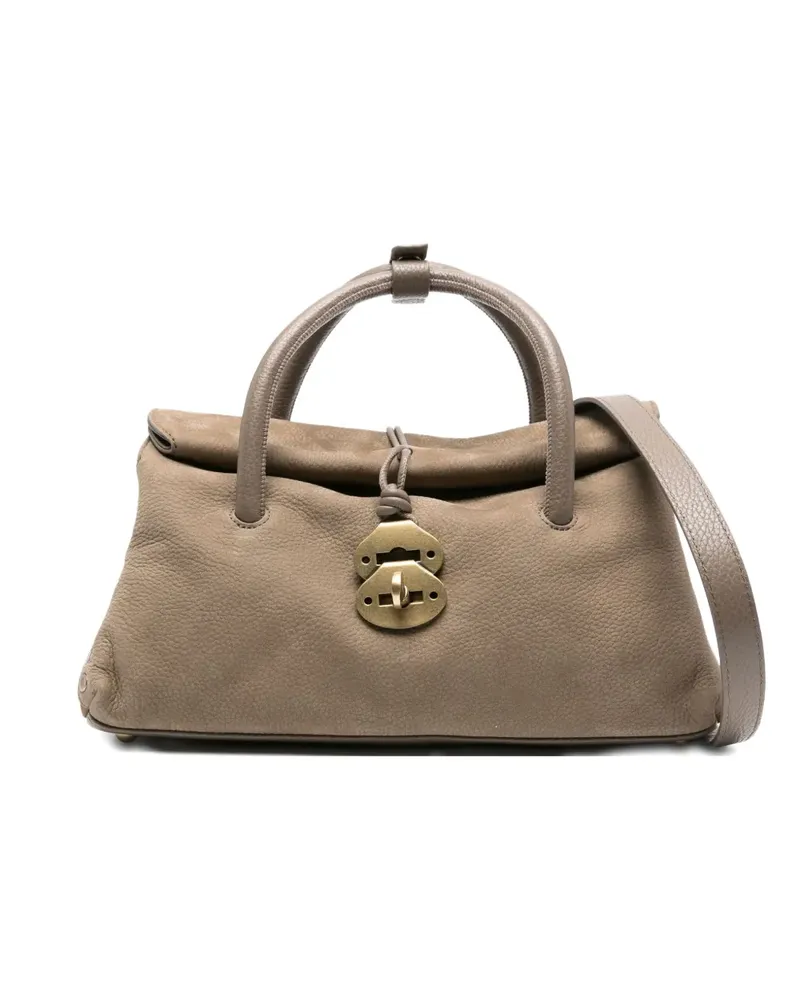 Zanellato Kleine Handtasche mit Drehverschluss - Grau Grau
