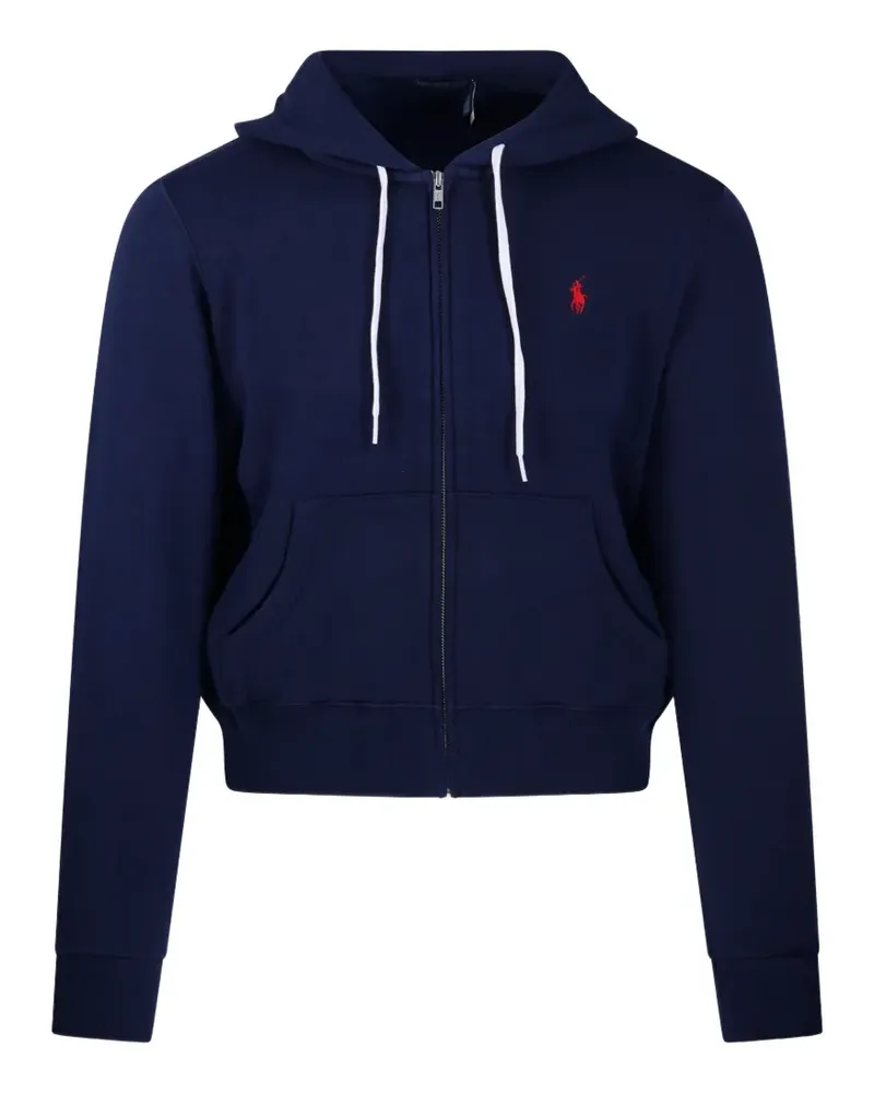 Ralph Lauren logo-embroidered zip-up hoodie - Blau Blau