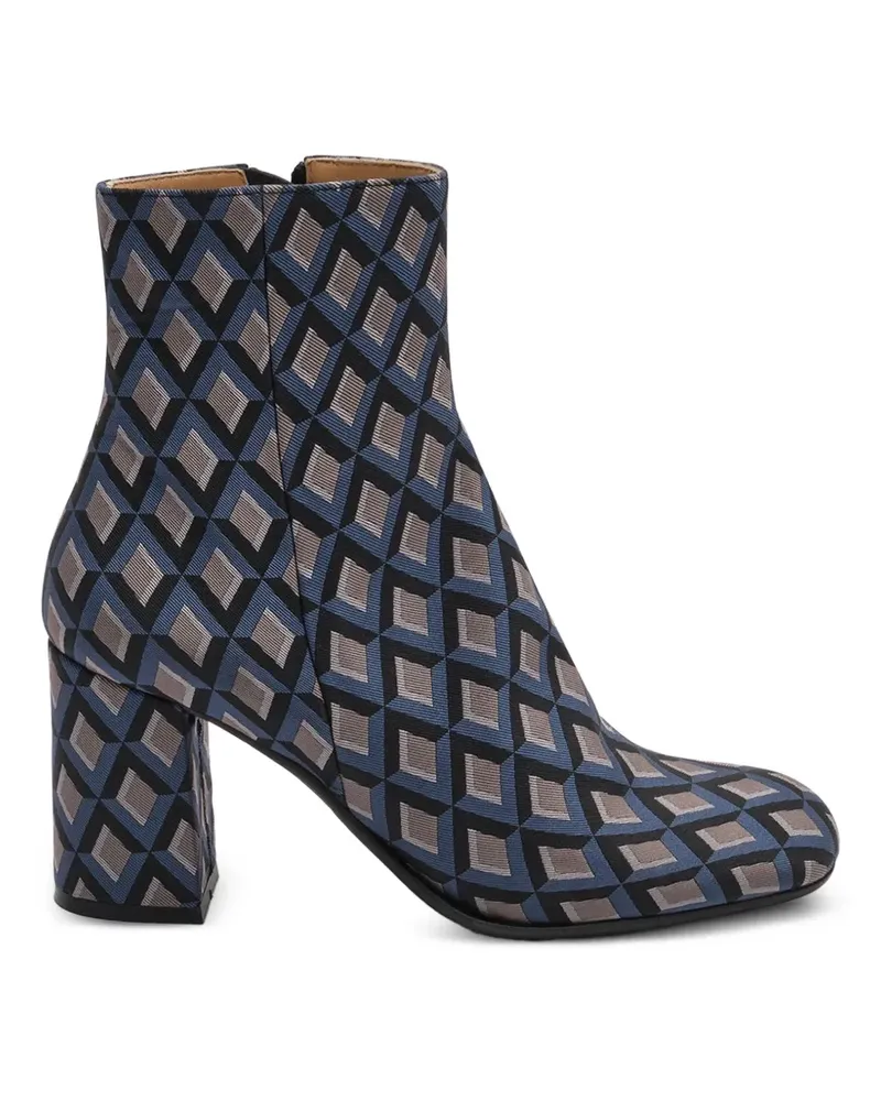 Maliparmi Stiefeletten mit geometrischem Jacquardmuster - Blau Blau