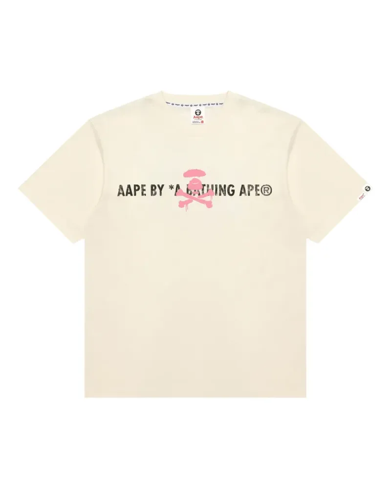 BAPE T-Shirt mit grafischem Print - Nude Nude