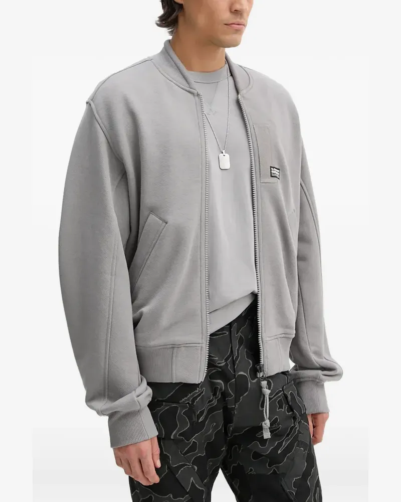 G-STAR RAW Sweatshirt mit Stickerei - Grau Grau