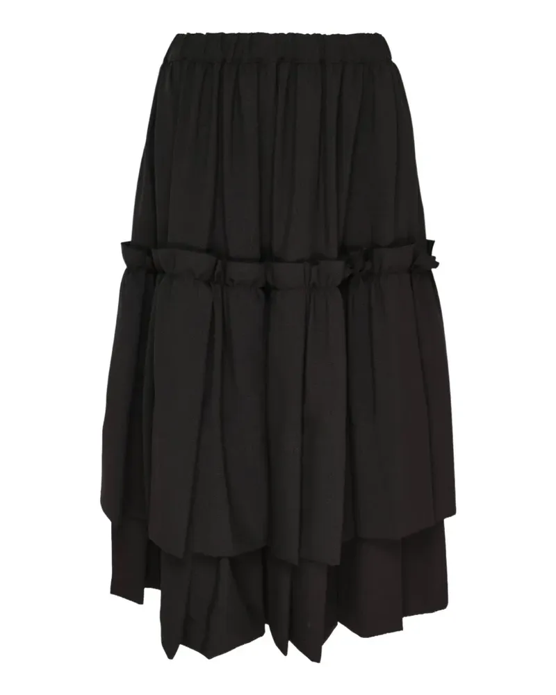 Comme des Garçons tiered ruffled midi skirt - Schwarz Schwarz