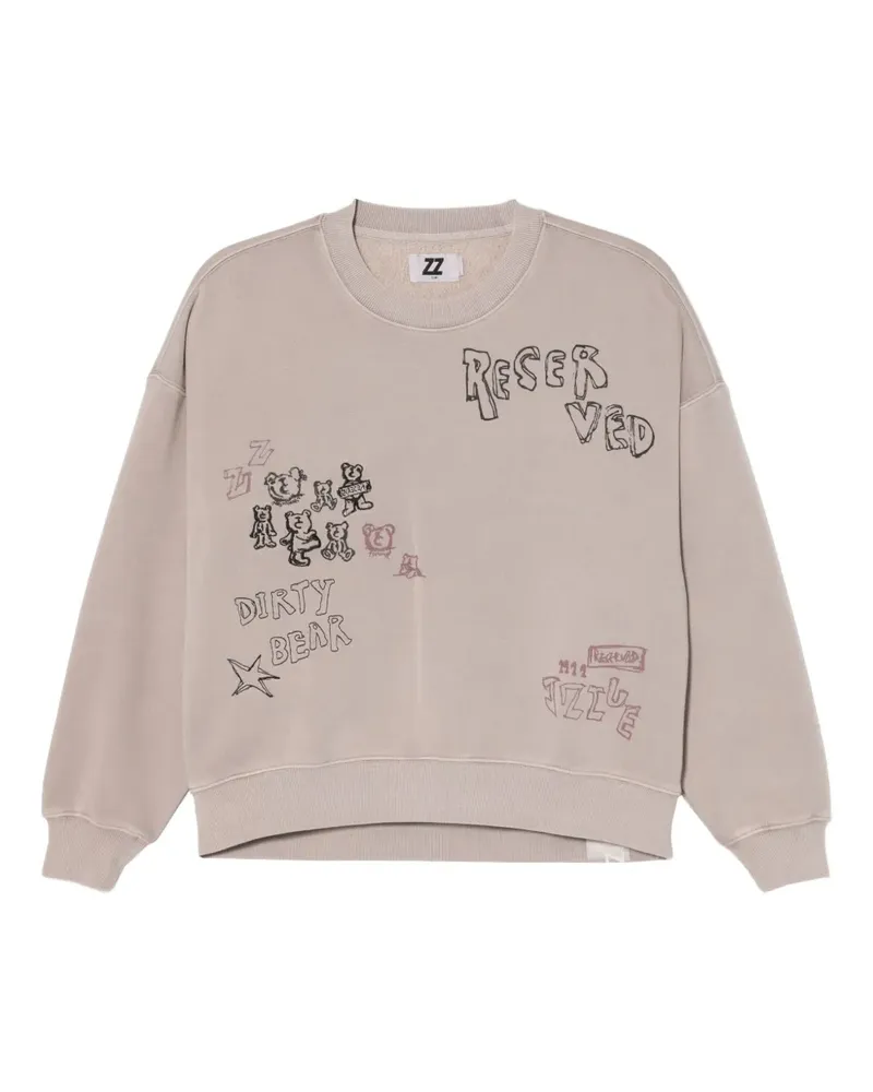 Izzue Sweathshirt mit grafischer Stickerei - Rosa Rosa