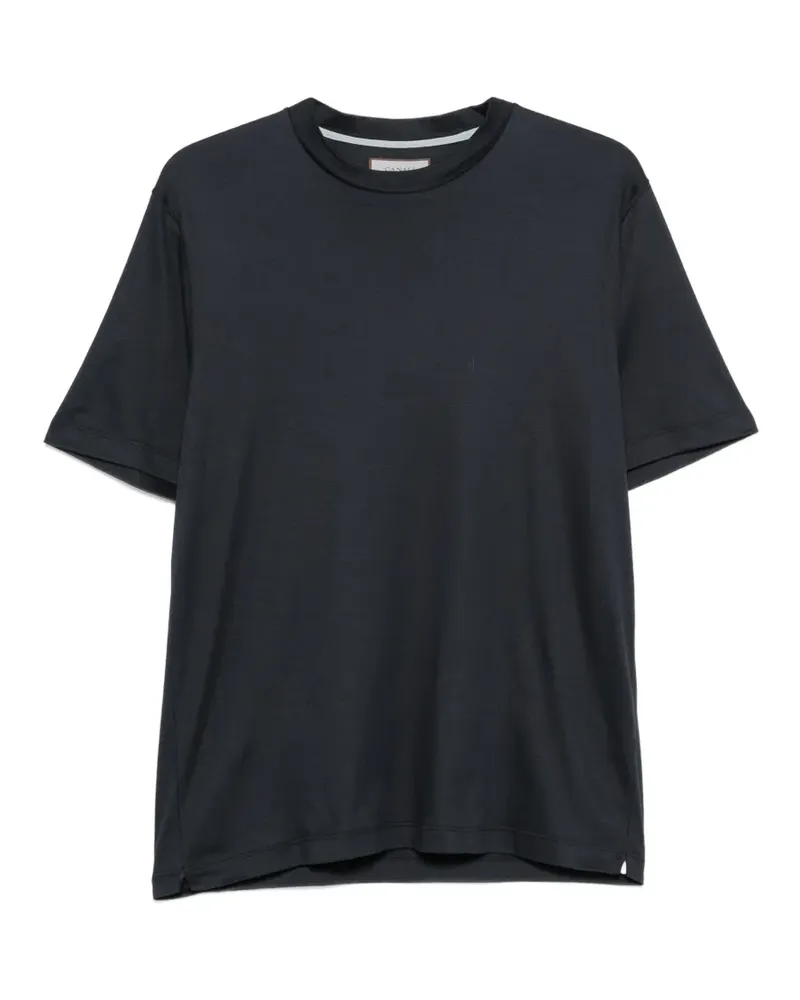 Canali Klassisches T-Shirt - Schwarz Schwarz