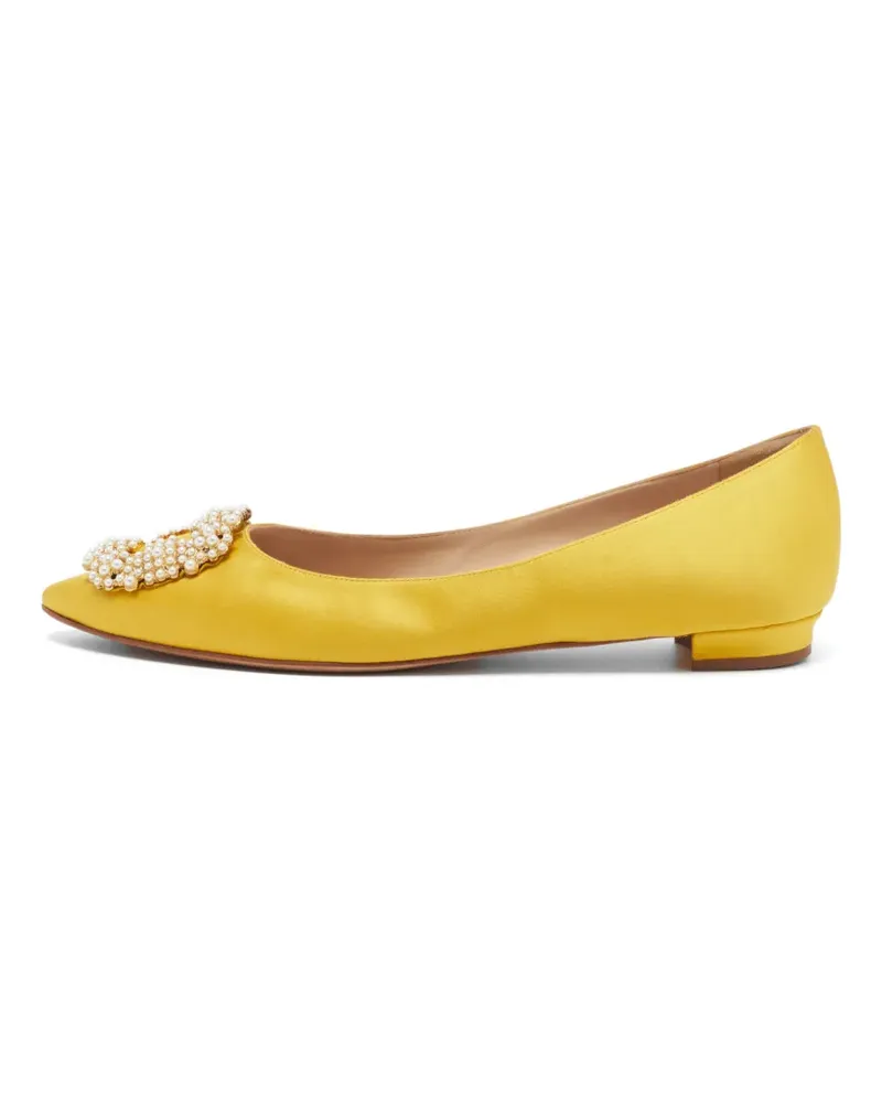 Manolo Blahnik Hangisi ballet flats - Gelb Gelb