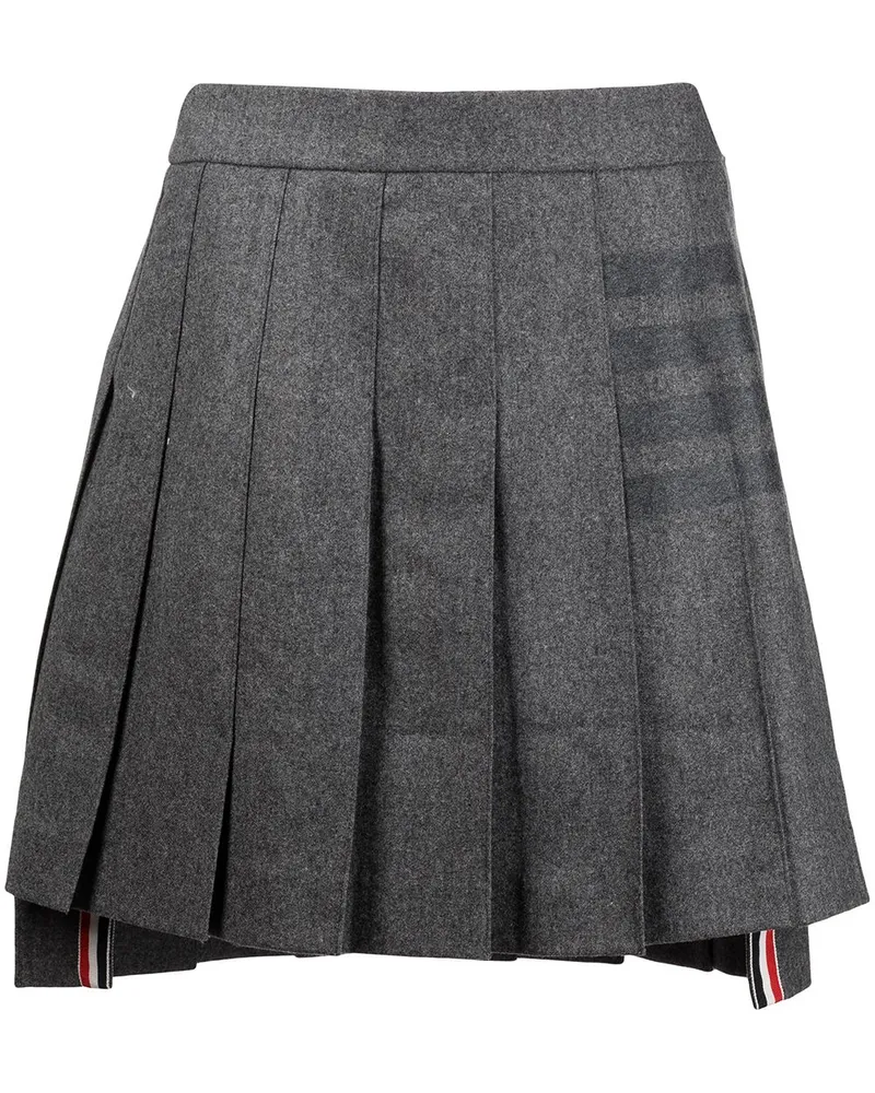 Thom Browne Faltenrock mit Streifen - Grau Grau