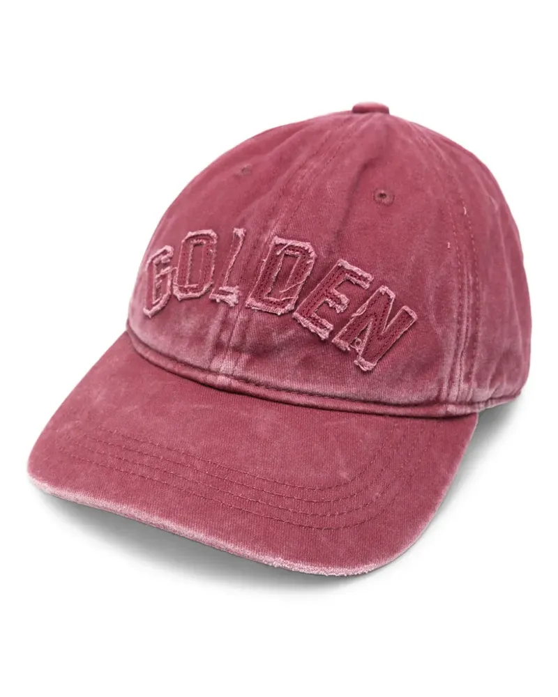 Golden Goose logo-patch star-stud baseball cap - Rot Rot