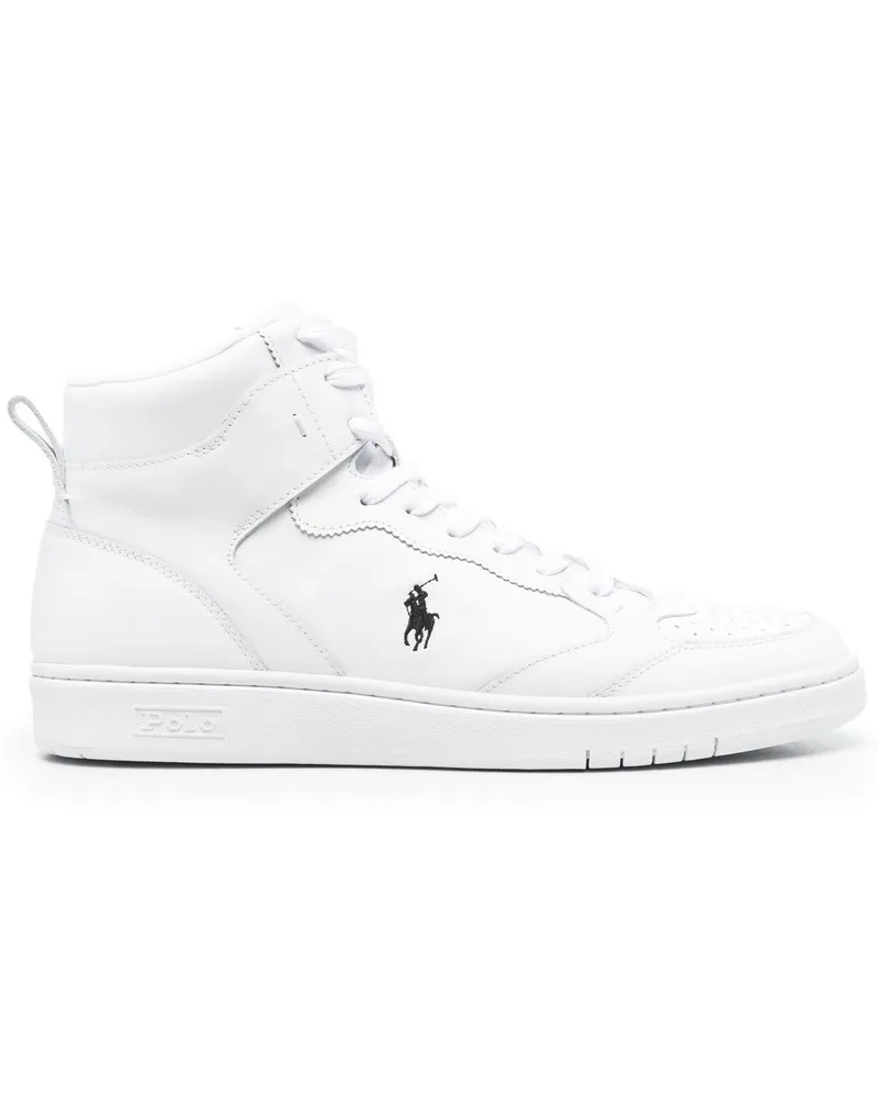 Ralph Lauren High-Top-Sneakers mit Logo - Weiß Weiß