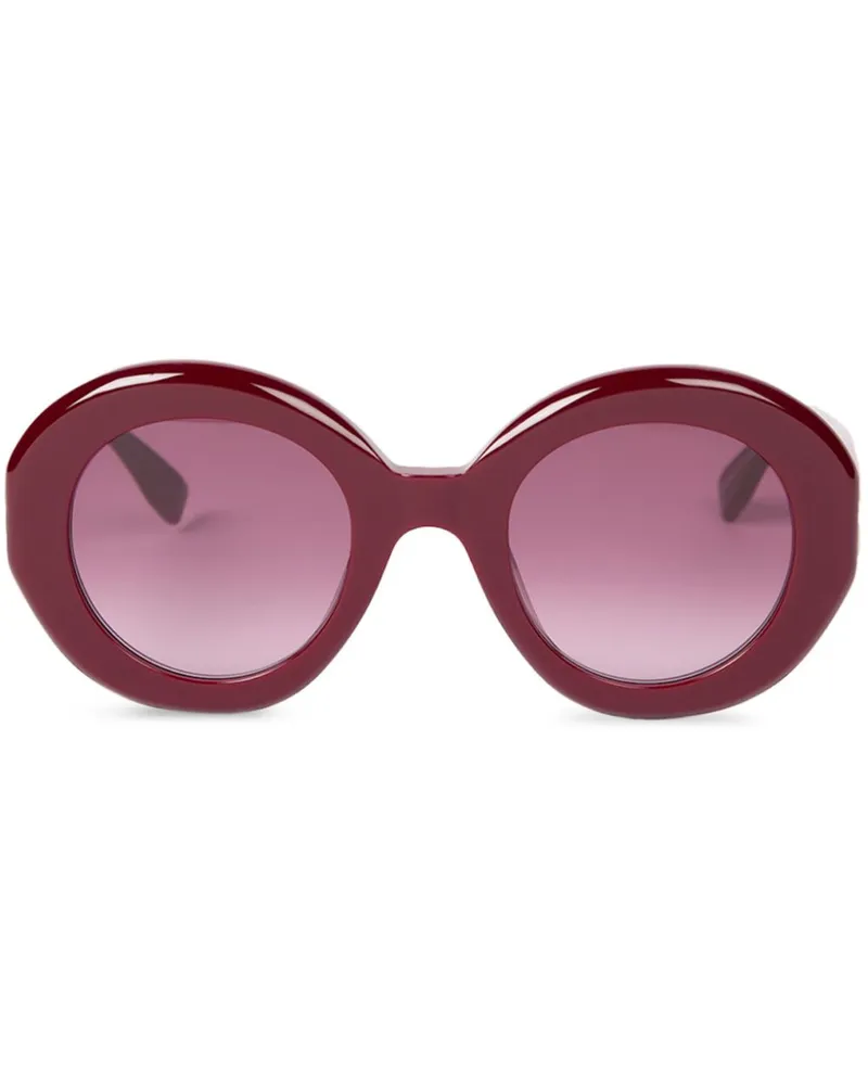 Viktor & Rolf Sonnenbrille mit rundem Gestell - Rot Rot