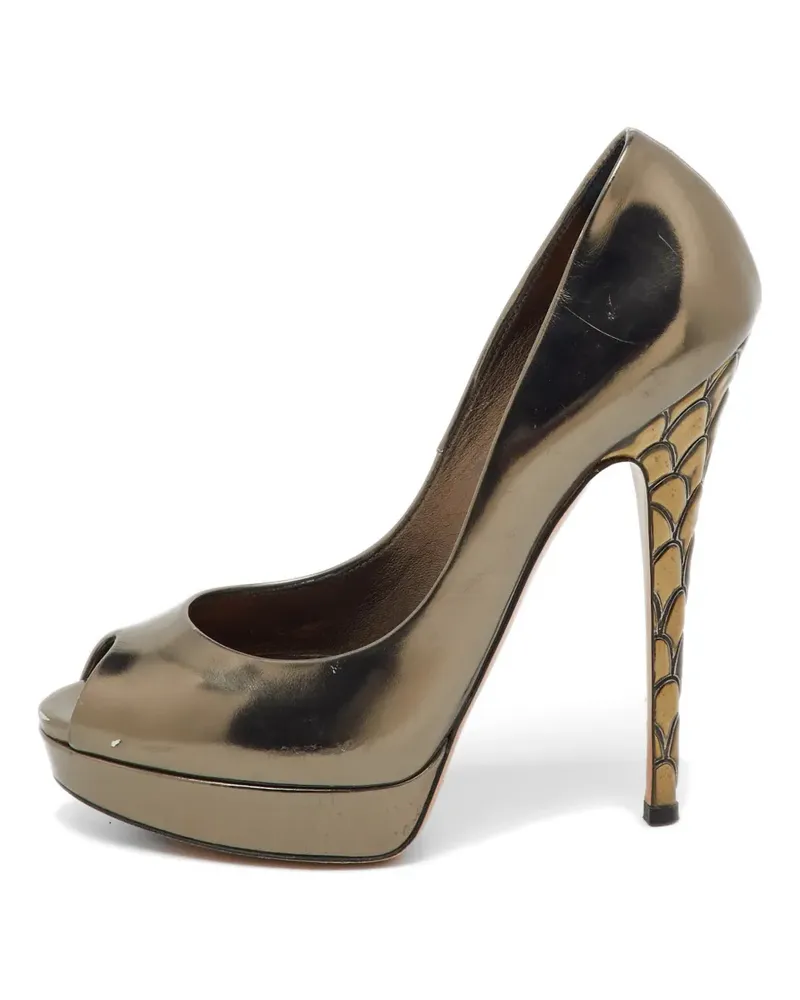 Casadei Barbarella Plateau-Sandalen mit Peeptoe - Grau Grau