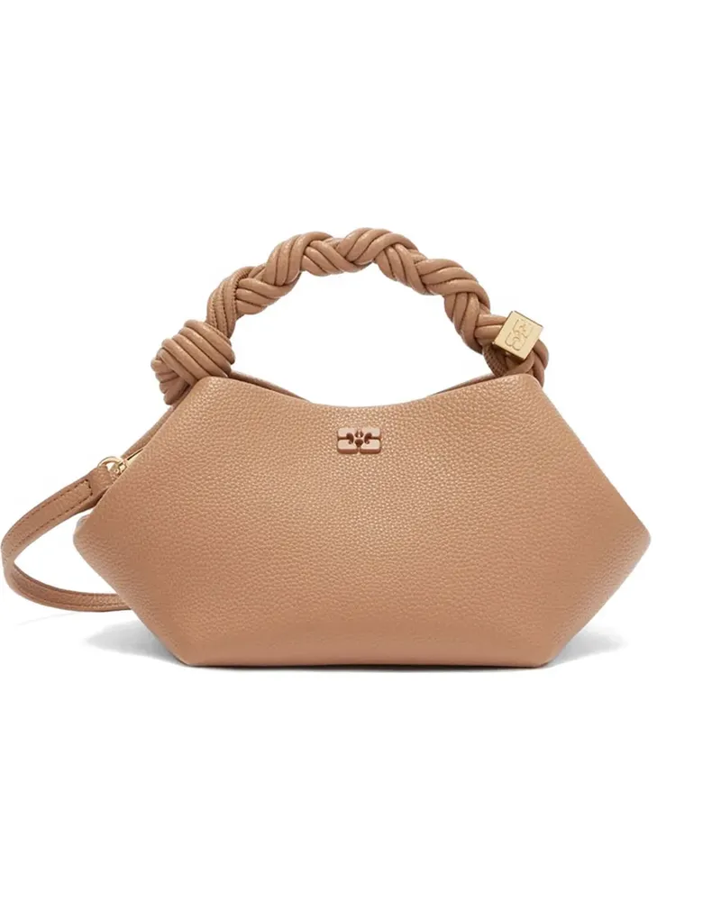Ganni small Bou tote bag - Braun Braun