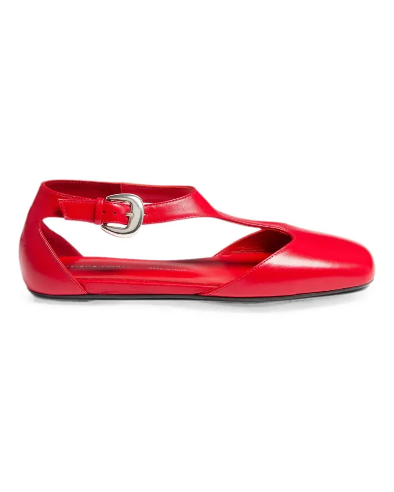 Liviana Conti Eva T-bar buckle-fastening ballet flats - Rot Rot