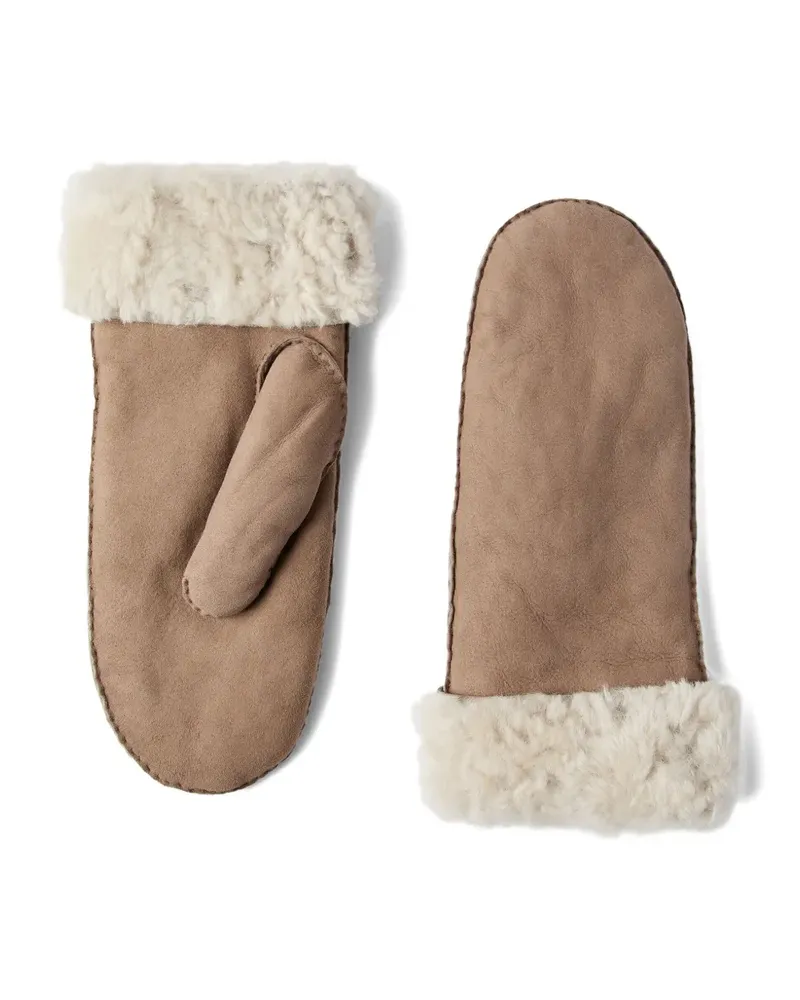 Brunello Cucinelli Handschuhe aus Shearling - Nude Nude