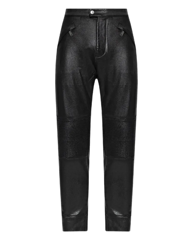 Dsquared2 Waxed Tapered-Hosen - Schwarz Schwarz