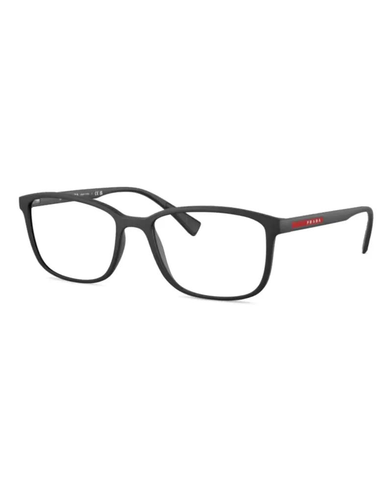 Prada Brille mit eckigem Gestell - Schwarz Schwarz