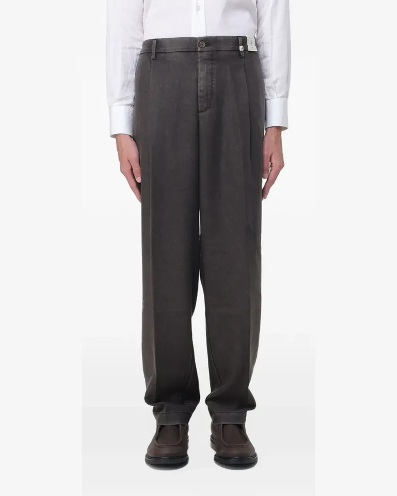 MYTHS pleated straight-leg trousers - Braun Braun